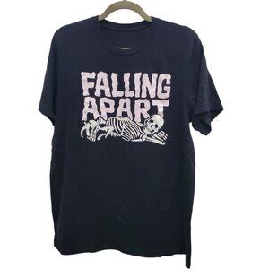 Wicked Clothes Black Falling Apart Cute Pastel Goth Graphic Tee T-shirt Adult L